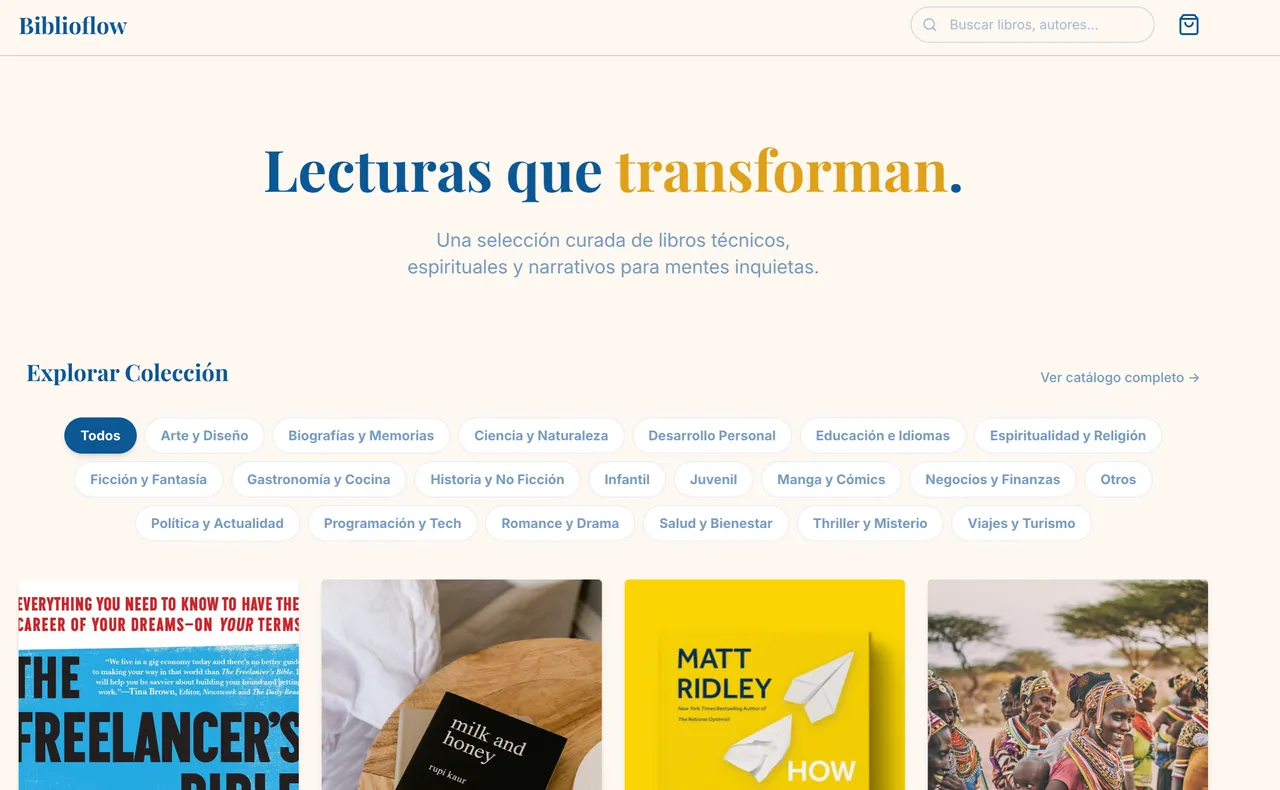 Cover de BiblioFlow: E-commerce Híbrido & Logística vía WhatsApp